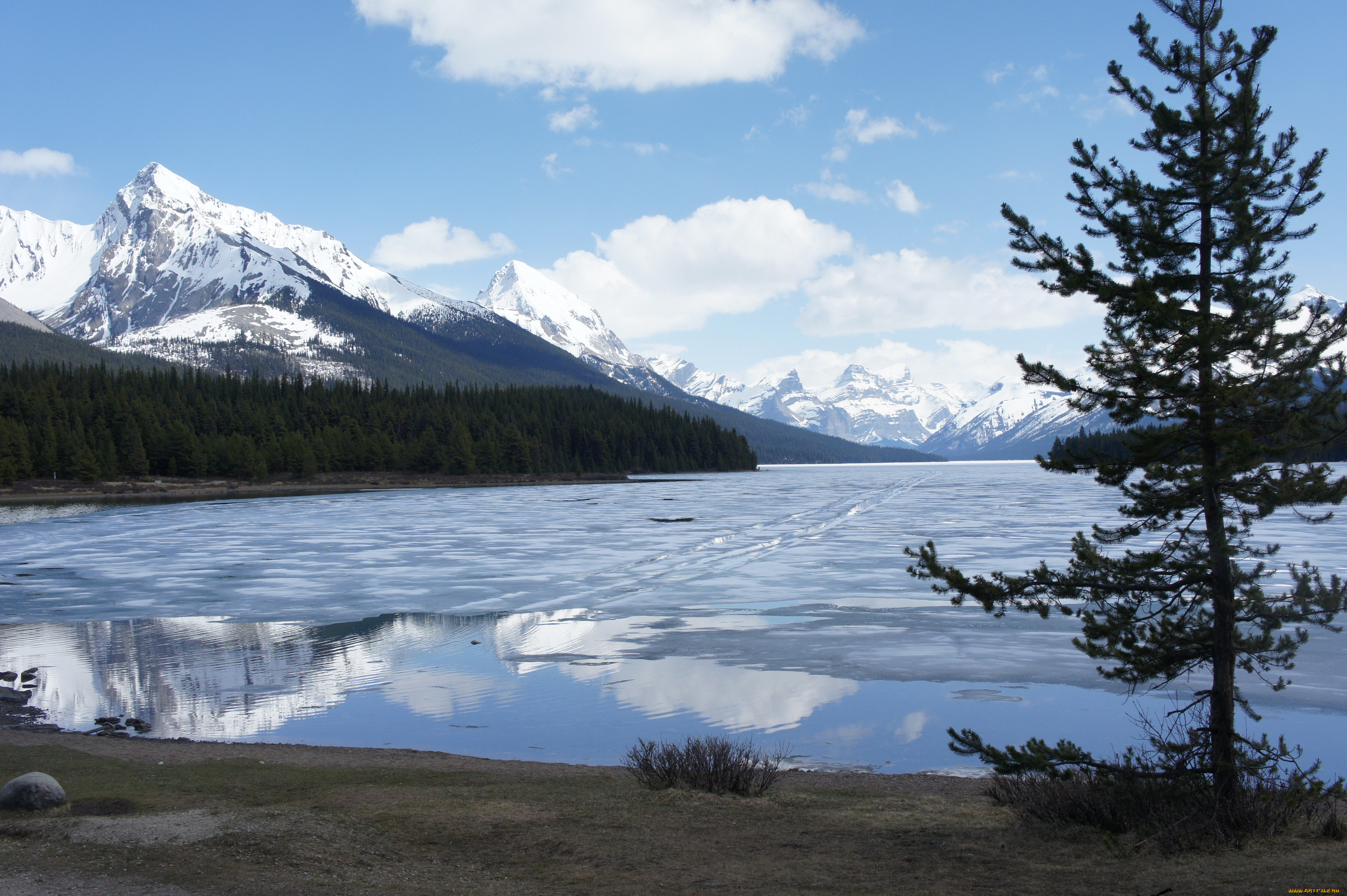 maligne, lake, jasper, national, park, canada, , , , , , 